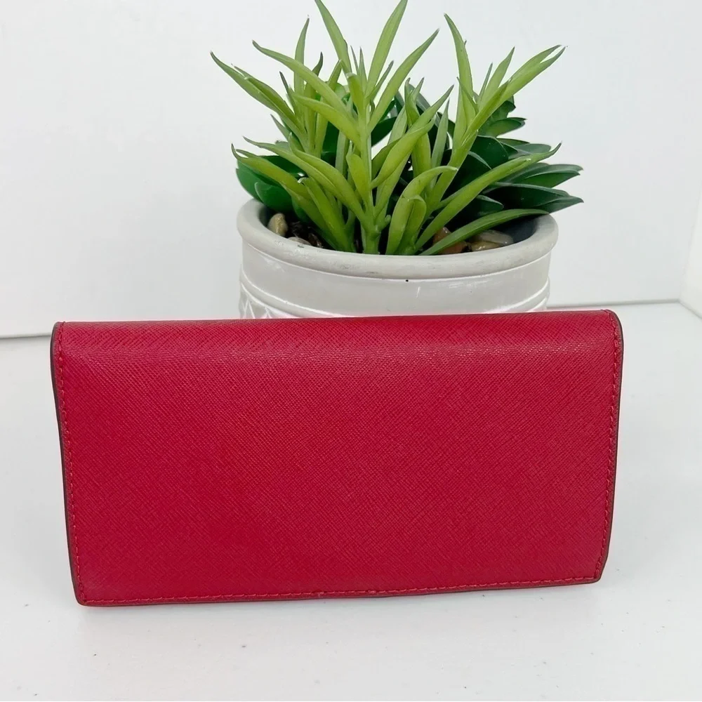 Michael Kors, red leather handbag